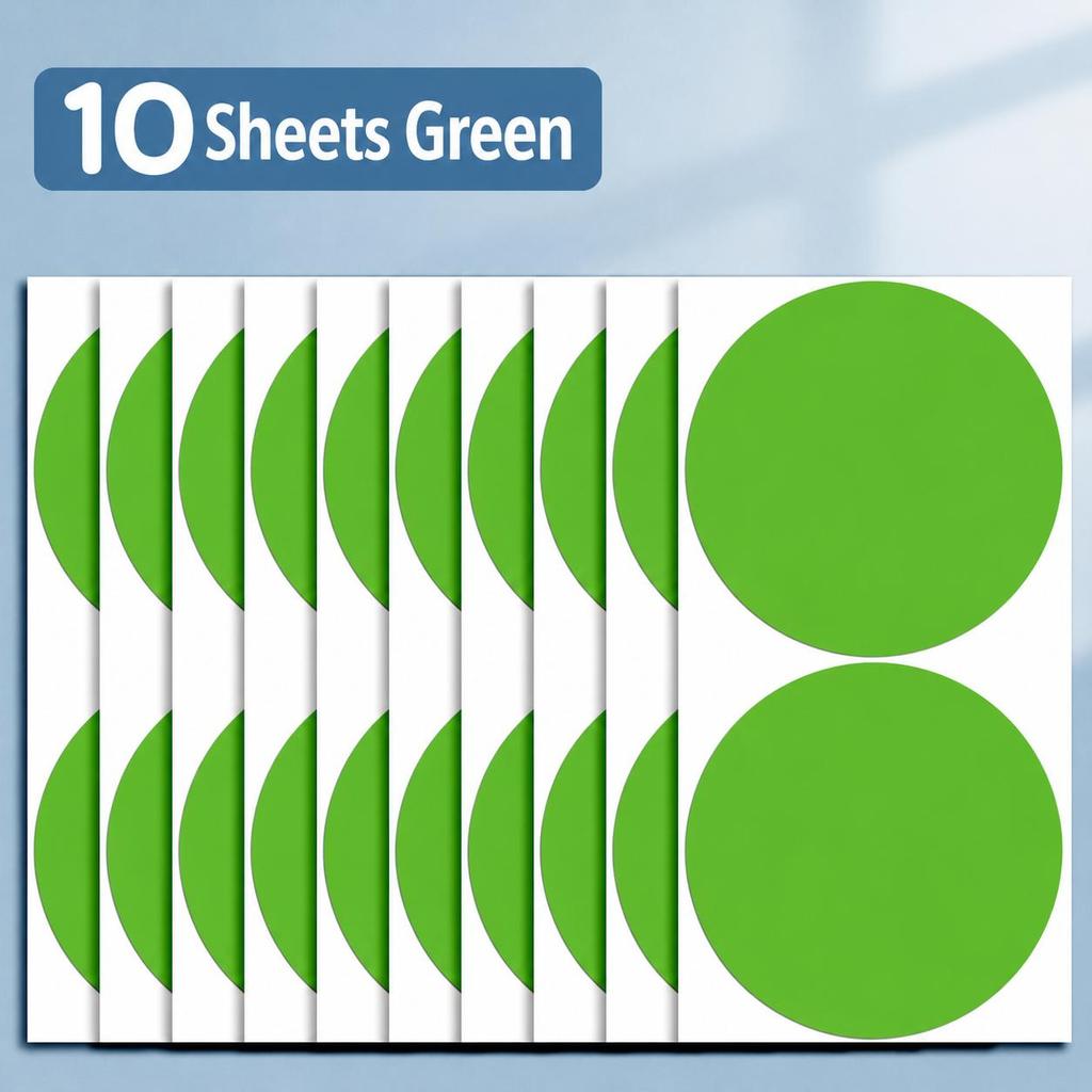 10 Sheets Round Dot Stickers Color Circle Labels Self Adhesive Color Coding Stickers for Office School Organization