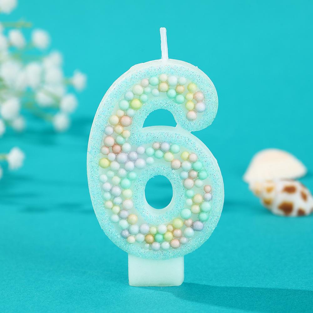 Macaron Colored Foam Balloon Number Candle - DIY Birthday Cake Decor