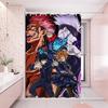 Satoru Gojo Jujutsu Kaisen 1pc Pattern Shower Curtain Plus Hooks Waterproof Machine Washable Polyester Fabric Abstract