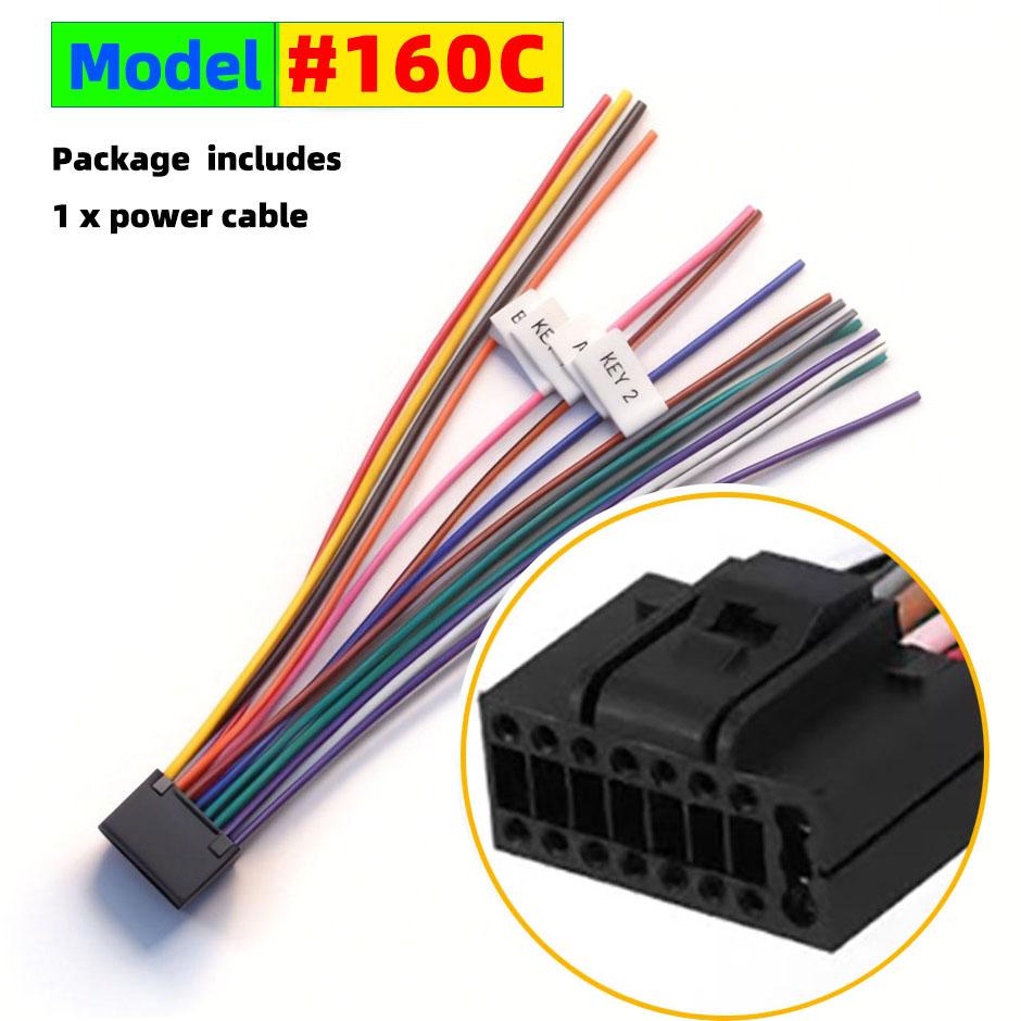 16Pin To ISO Wiring Harness Adapter 16P Plug ISO Connector Conversion Cable Universal Accessories Wire for DIN Screen Car Radio