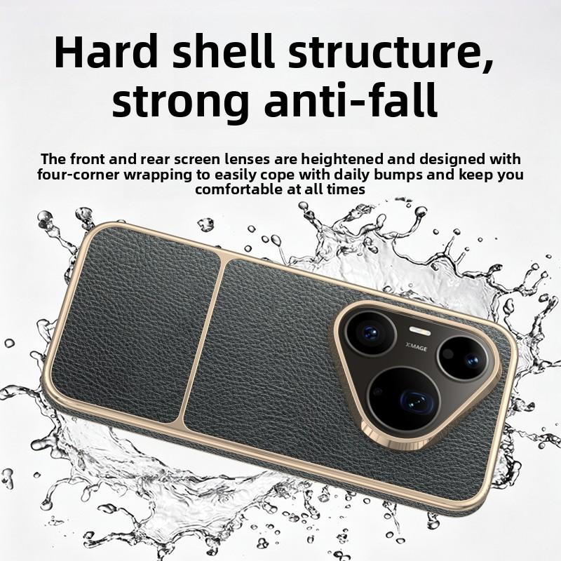For Huawei Pura 80 Pro Plus Case Luxury PU leather Magnetic Wireless Charging Protect Back Cover Case For Pura 80 70 Pro Shell