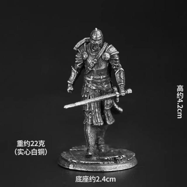 

Metal White Copper Soldier Model Action Figures Toys Gifts Decor Board Game Piece Ornament Accessories Miniature Creative Model