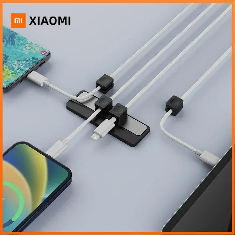 Xiaomi Cable Organizer Magnetic Cable Clips Cable Smooth Adjustable Cord Holder Under Desk Cable Management & Pad Wire Keeper Holder