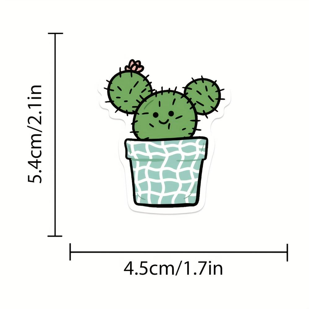 50 PZ Piante Carine Cactus Graffiti Stella Pellicola Glitter Adesivi Giocattoli per Bambini Laptop Cellulare Bagagli Album Skateboard Adesivi Creativi