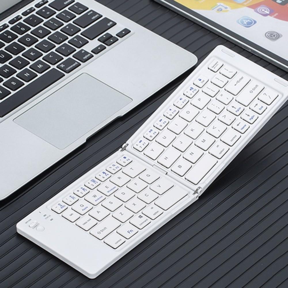 Slim Design Wireless Folding Keyboard Rechargeable Foldable Keyboard Bluetooth Keyboard  Tablet