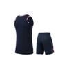 Li Ning Sports Basketball Series Casual Breathable Basketball Competition Suit Men Sportswear Guangdong-Blue AATR009-1
