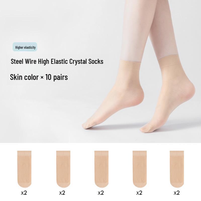 Ultra-Thin Summer Sheer Stockings: Wear-Resistant, Snag-Free, Invisible, Black & Nude