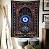 Böser Blick Wandteppich Ästhetisches Wandbehang Gedruckter Stoffdecke Dekorative Wandteppiche für Schlafzimmer Wohnzimmer Heimdekoration