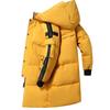 Piumino da Uomo di Media Lunghezza Stile Tooling Versione Coreana con Fettuccia Ispessita Abbigliamento Invernale