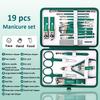 9-19 pezzi / set Set di tagliaunghie per unghie Set di tagliaunghie in acciaio inossidabile con borsa pieghevole Kit per manicure Forbici Strumento di bellezza per trucco