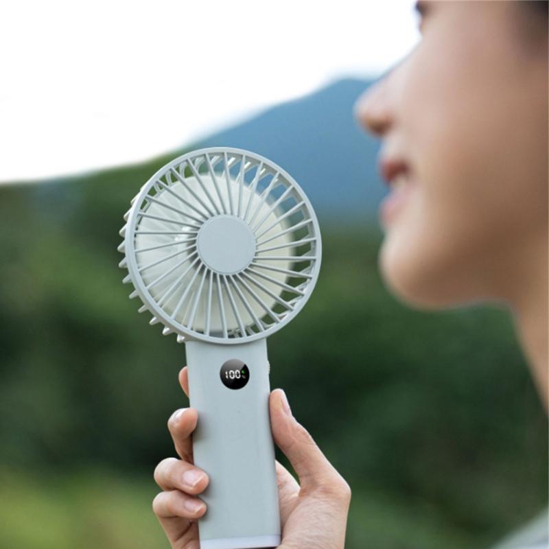 Rechargeable Fan Digital Fan USB Fan Camping Fan Powerful Fan USB Small Fan Suitable for Work School Bedroom Use