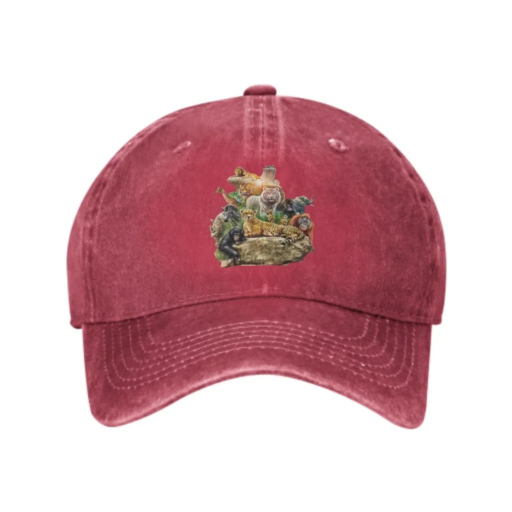 Wildlife Tiger Baseball Caps for Unisex Women Adjustable Fashion Casual Trucker Hats for Outdoor Fishing Activities