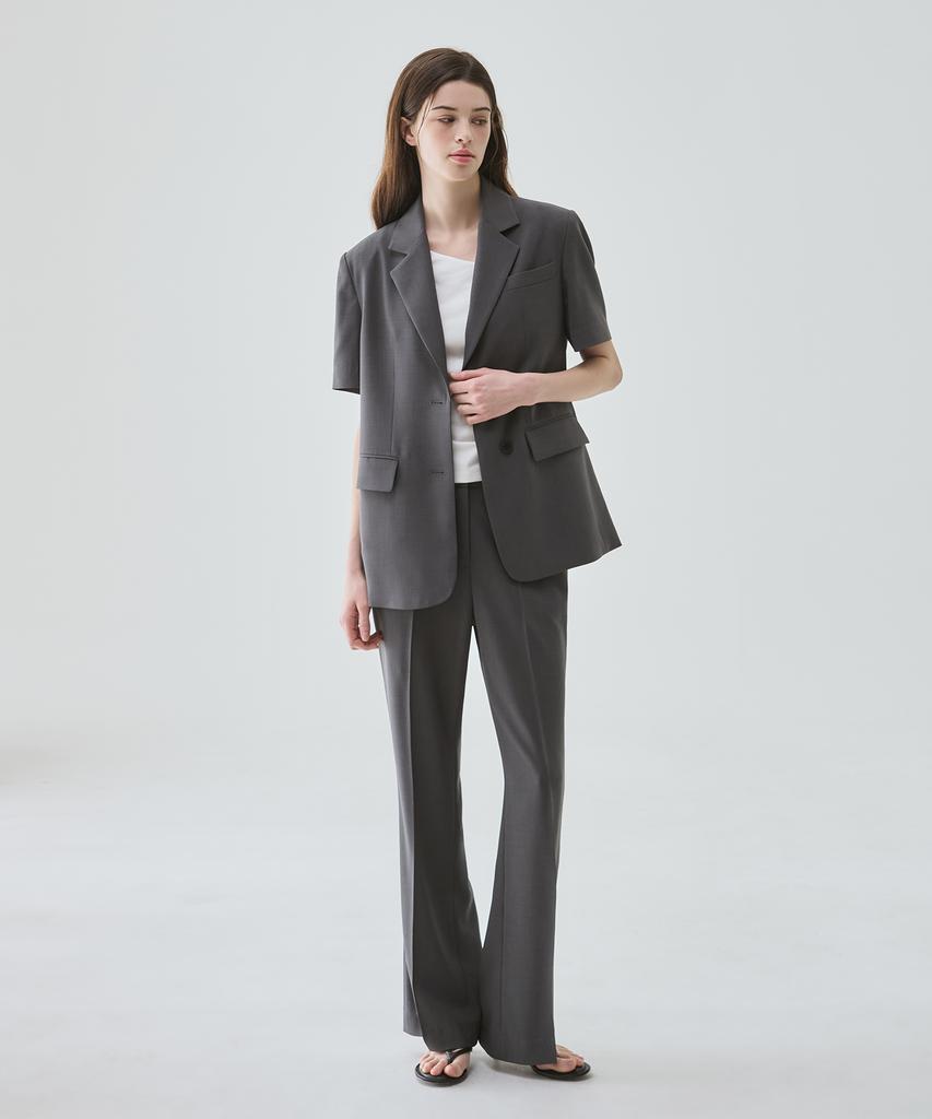 Deuloupisumeon Summer Slim Bootcut Slacks [Black]