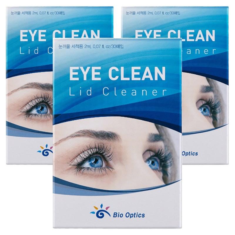 BioOptics Eye Clean Lid Cleaner Eyelid Cleanser 30p, 60ml, 3 pcs