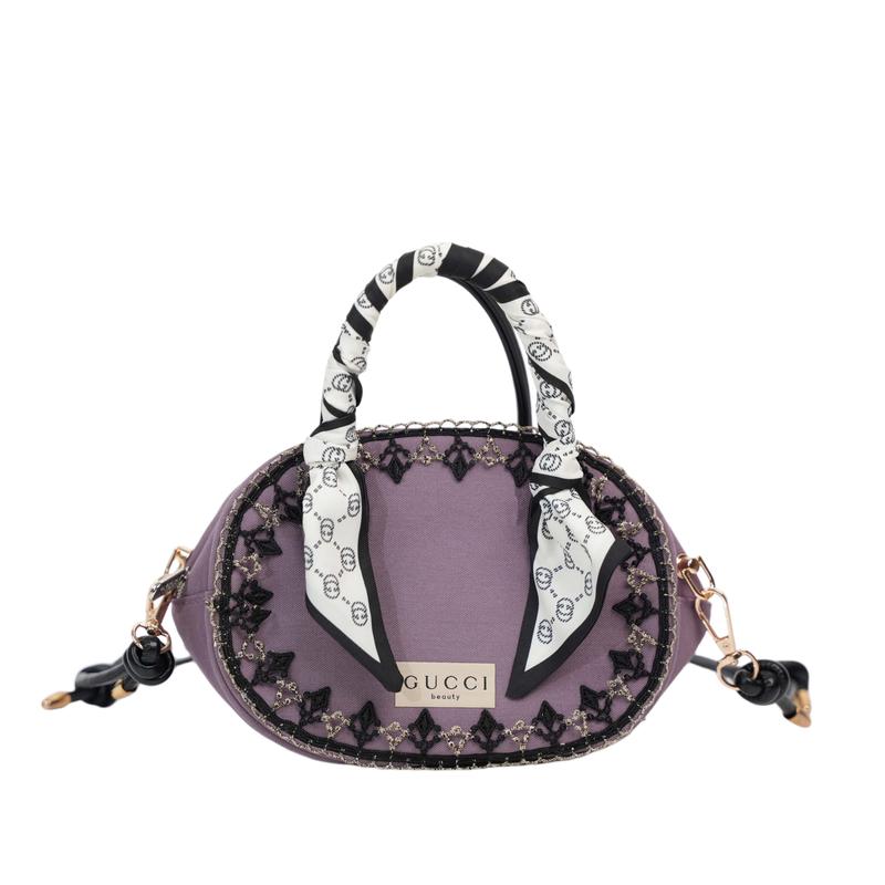 Косметичка Gucci в стиле DIY Фиолетовая Розовый Язык Нишевая Модная Высококлассная Легкая Зрелая Простая Модная Универсальная Фиолетовый язык фиолетовый