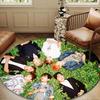 Kpop Group Portrait Round Rug for Livingroom,Bedroom, Palyroom, Chair Rug, Area Rug, Circle Carpet, Large Size Fan Christmas Gift