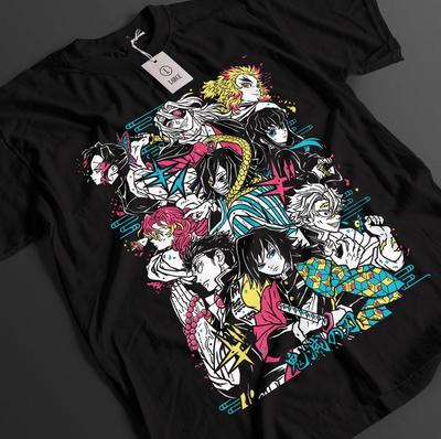 Demon Slayer Shirt Tanjiro T-Shirt Rengoku Tshirt Mitsuri Top Sanemi Anime Tee