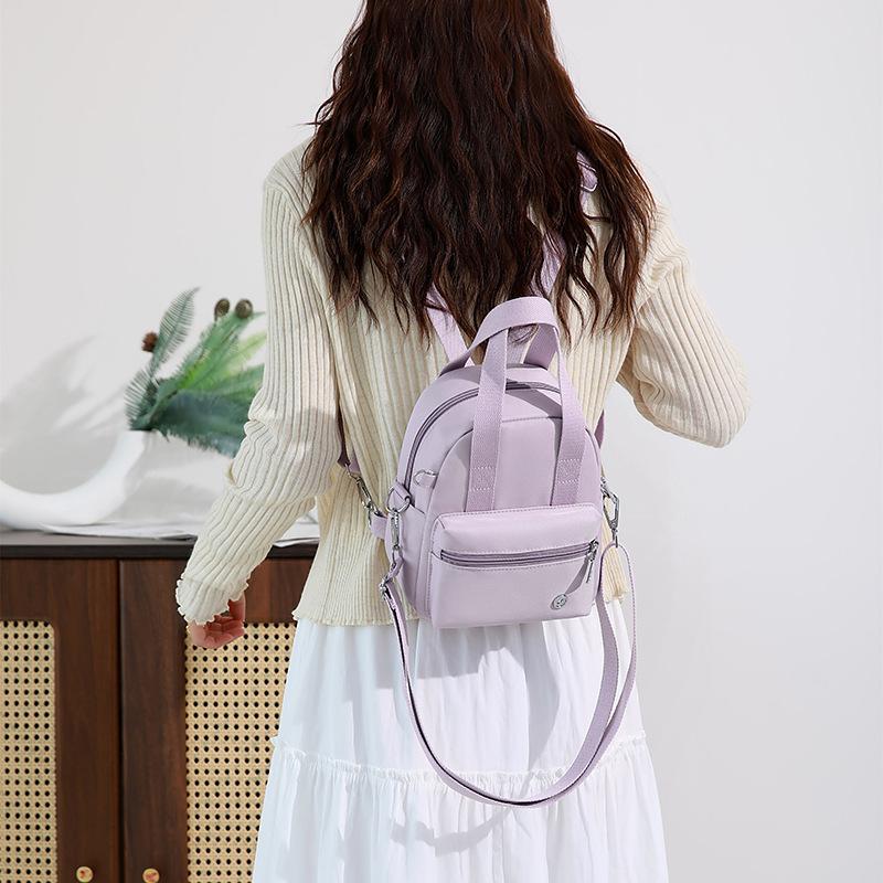 Schoolbag New Backpack Fashion Lightweight Versatile Women's Nylon Cloth Portable Travel School Bag Large Capacity Backpack Oxford Cloth