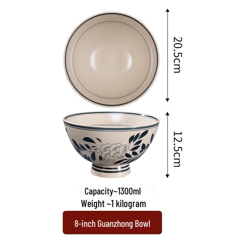Sweet Elegance Ceramic Noodle Bowl