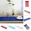 Chemins de Table Rectangulaires en Feutre Motif Floral Ajouré Sous-verres Creux Modernes Sets de Table pour Fondue Table Basse de Maison Tissu de Table à Thé Décoration de Mariage