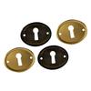 2Pcs Keyhole Cover Plate Oval Insert Furniture Key Escutcheons Door Drawer Plates Protector DIY Jewelry Making Metal Connectors
