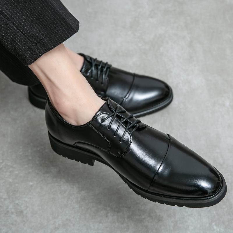 

Мода Новая Мода Мужская Деловая Кожаная Обувь Обувь в Британском Стиле Рабочая Обувь Офисная Оксфорды Черная Нарядная Обувь На Шнуровке Бесплатная доставка 41 чёрный