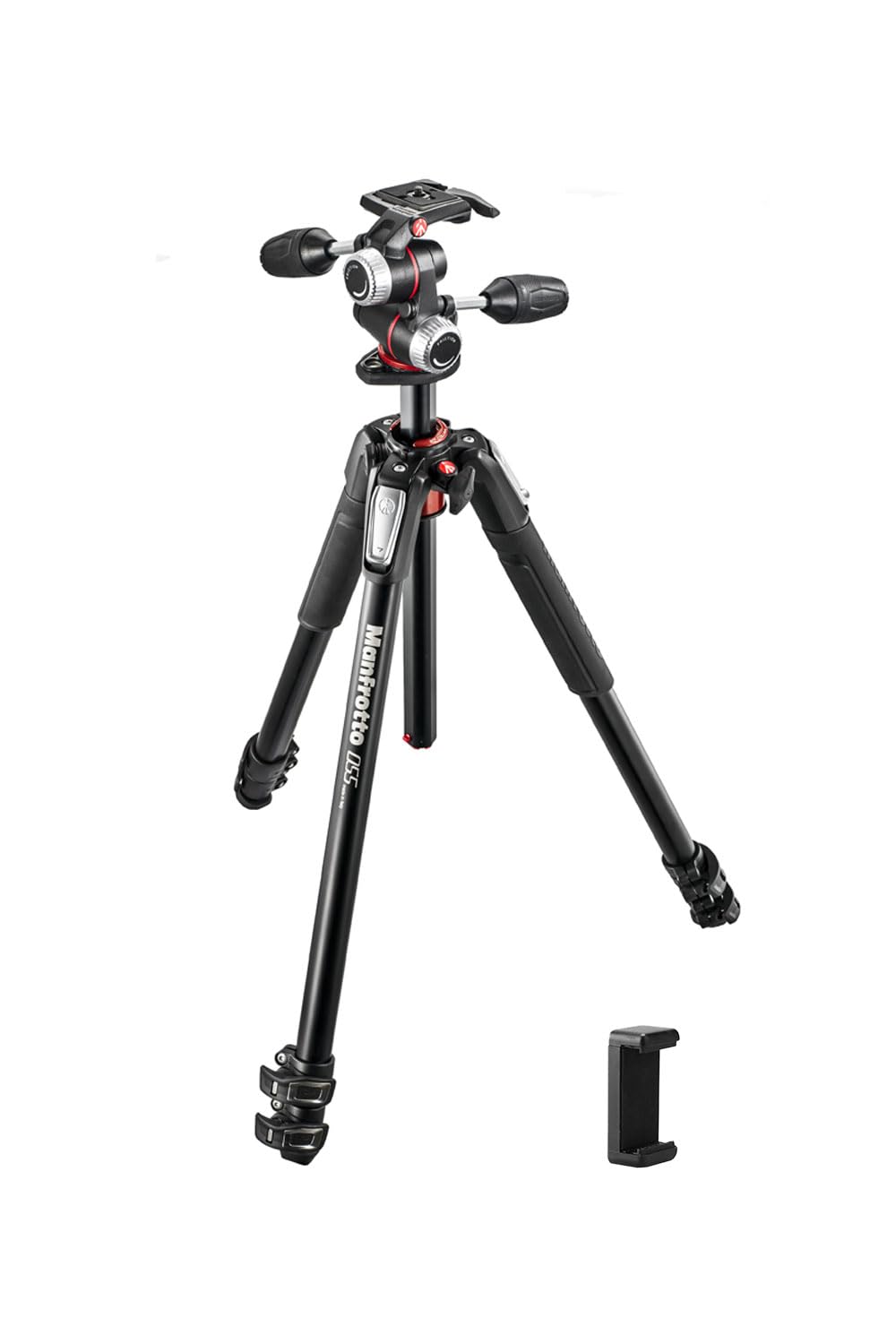 

Manfrotto 055 Pro Aluminum Head Kit with Maximum Height Folded Height Weight Load Capacity Includes Smartphone Lever Professional Studio JP A00028BMN чёрный