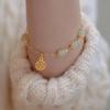Bracciale Antico in Giada Hetian Portafortuna con Carattere Fu