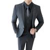 Slim-Fit Men's Western Style Formal Wedding Suit