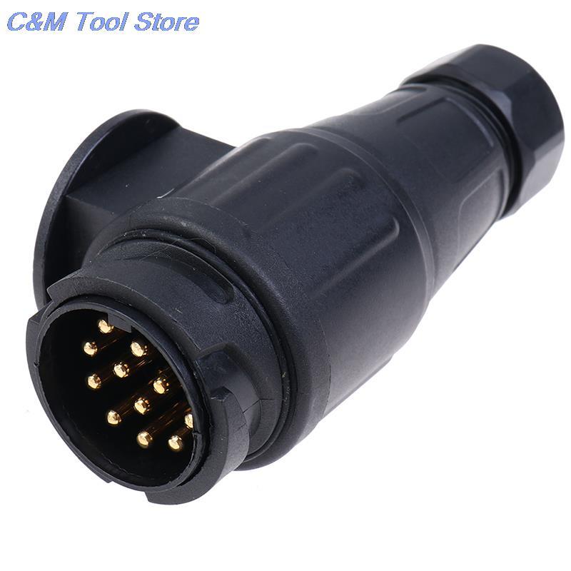 1pc 12V 13 Pin Trailer Plug Waterproof Trailer 13 Pole  Electrical Connector Wiring Connector Adapter Trailer For Vehicle RV