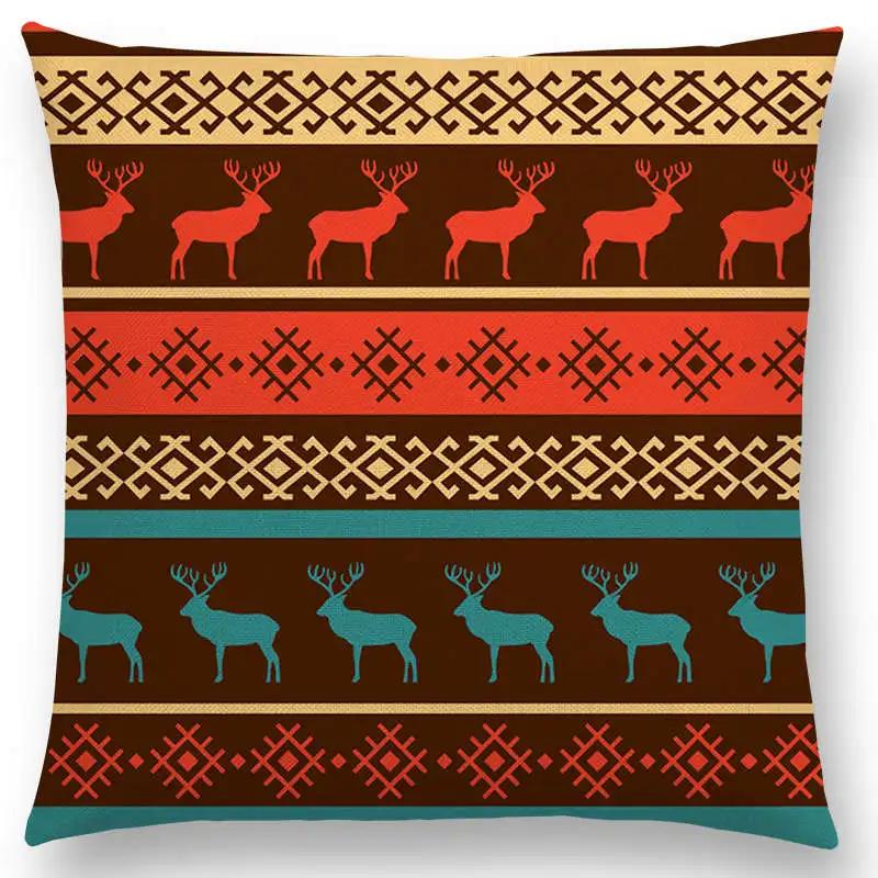 Newest Bohemia Cushion Cover Vintage Pattern Ethnic Striped Navajo Arrow Sofa Throw Pillow Case