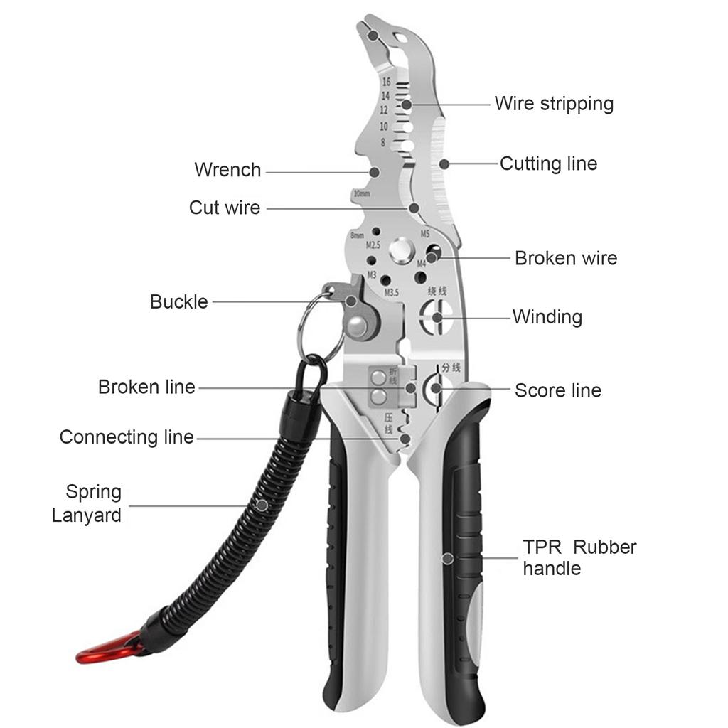 Essentieller Elektriker Abisolierer Abisolierwerkzeug für verschiedene Aufgaben für Elektriker Bequemes Abisolieren