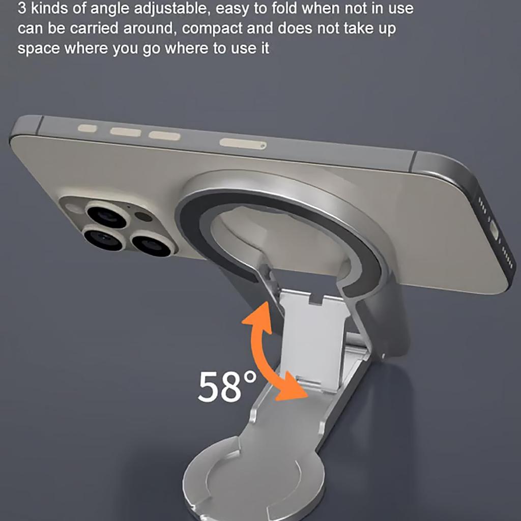 Double Adjustable Holder, Holder, Mag-netic Phone Stand For And Smartphones, Compatible With Car Mount