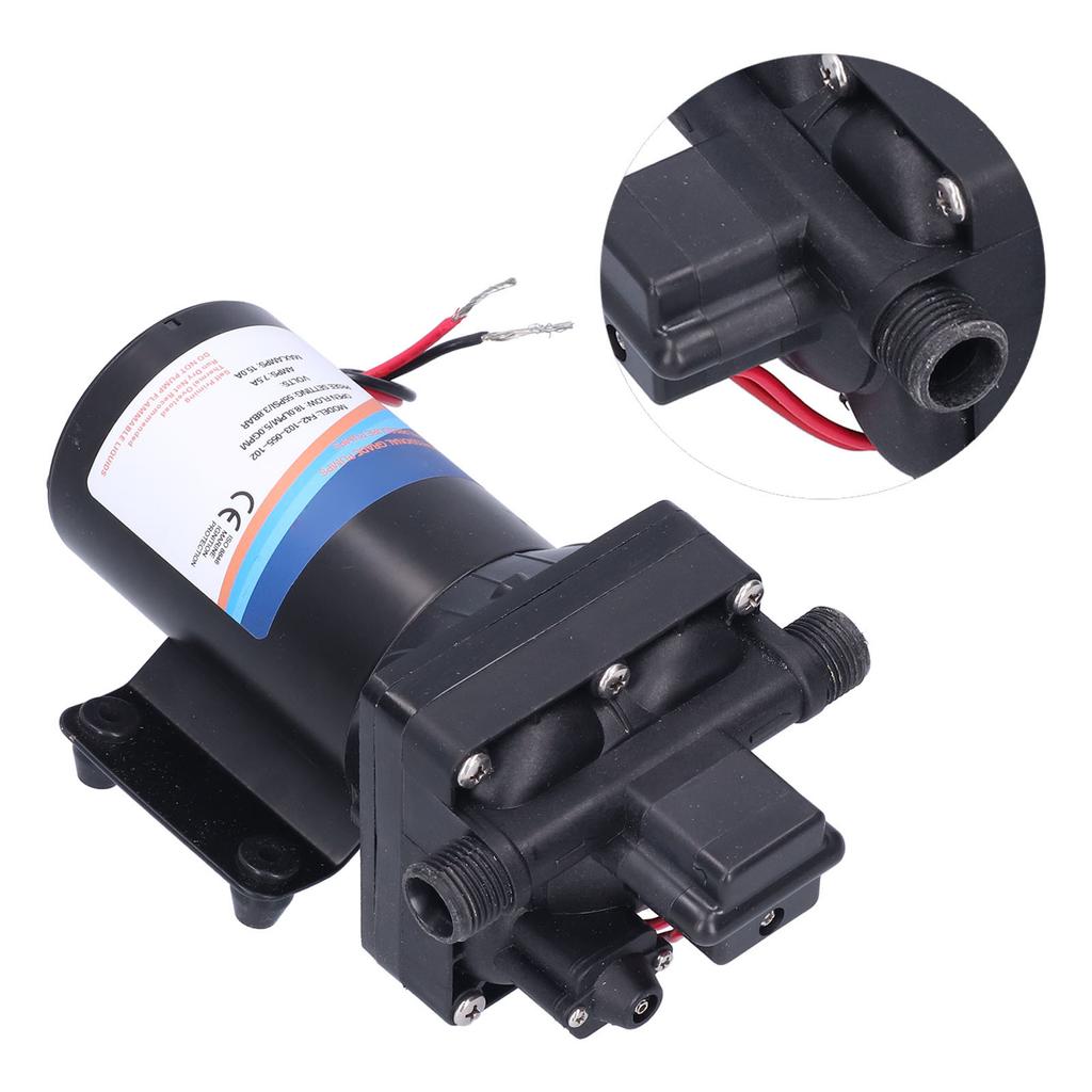 Membranpumpe Minigröße DC Hochdruck 8 Liter Selbstansaugend Lade Wasserpumpe für Autowäsche Bewässerung(F42 103