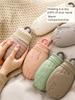Fasola Silicone Hot Water Bottle for Women, Water-Filled Hot Compress, Warm Belly, Warm Hands, Small Portable Hand Warmer, Hot Water Bag