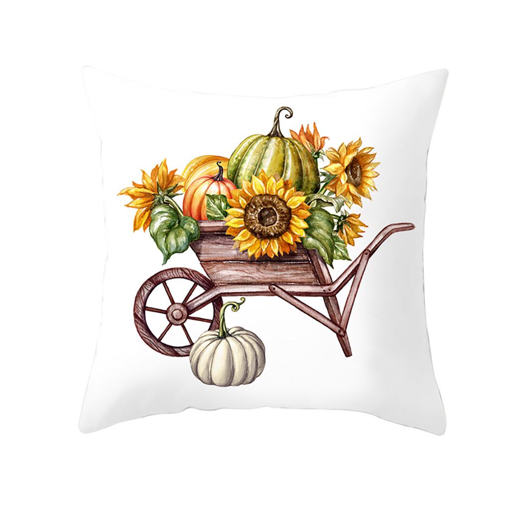 Fall Halloween Case Waist Throw Cushion Cover Sofa Home Decor