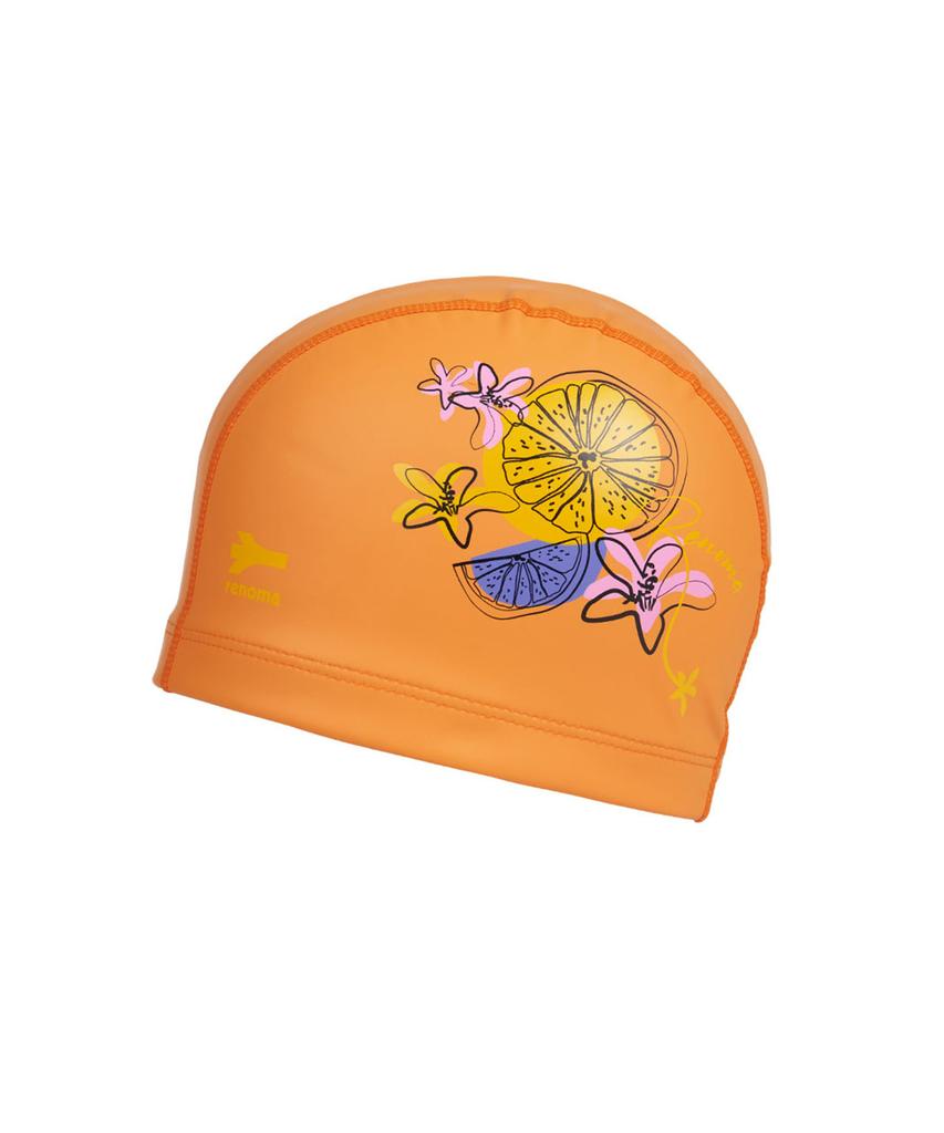 Lenomasuyeongbog Supplies Adult Fruit Flower Pu Swim Cap Orange Ro-Rc2E011-Or