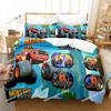 Cartoon Blaze und die Monster-Maschinen Speed Bettwäsche-Set Bedruckte Bettbezug Kissenbezug Einzel Doppel Queen Super King Größe Sets