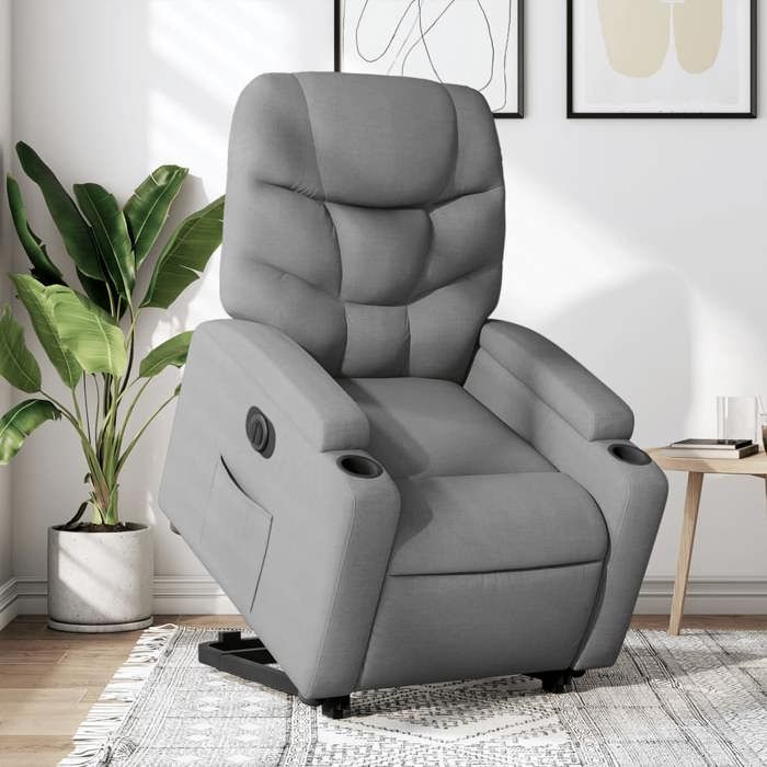 VidaXL Fauteuil Inclinable Électrique, Chaise de Relaxation avec Dossier et Repose-pied Réglables, Siège de Salon, Moderne, 3204620
