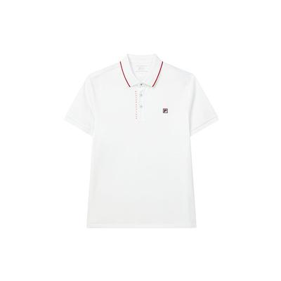 Breathable Short Sleeve Polo Shirt Men Tops White F11M131107F-WT