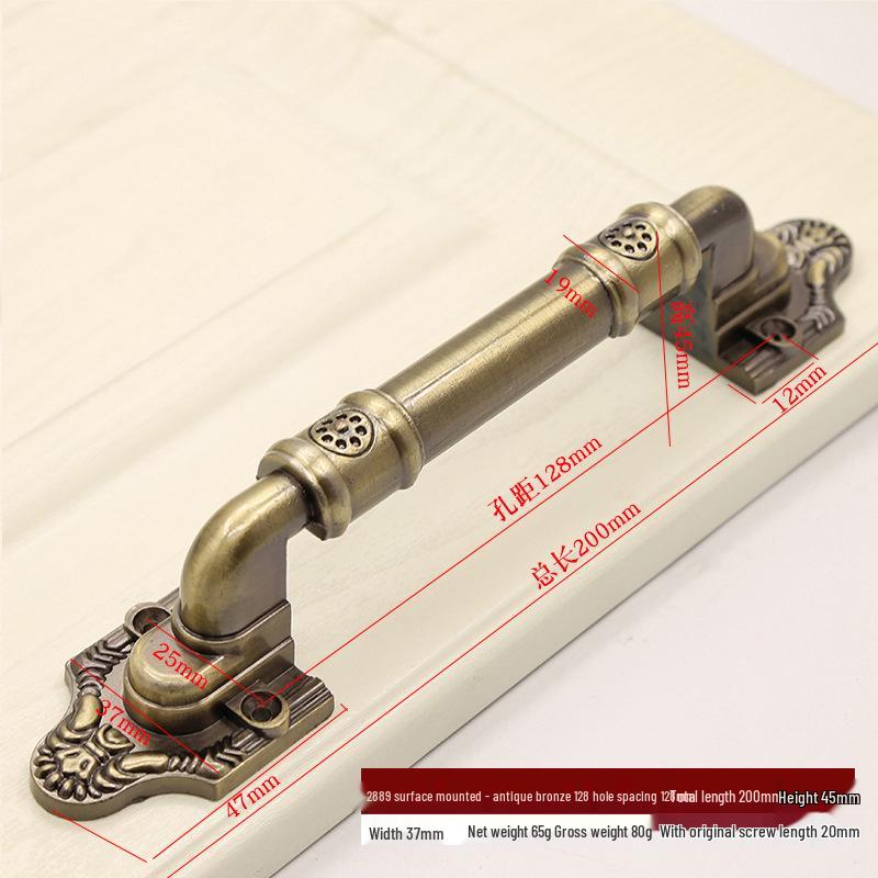 

Антична мідна накладна ручка для дверей та вікон