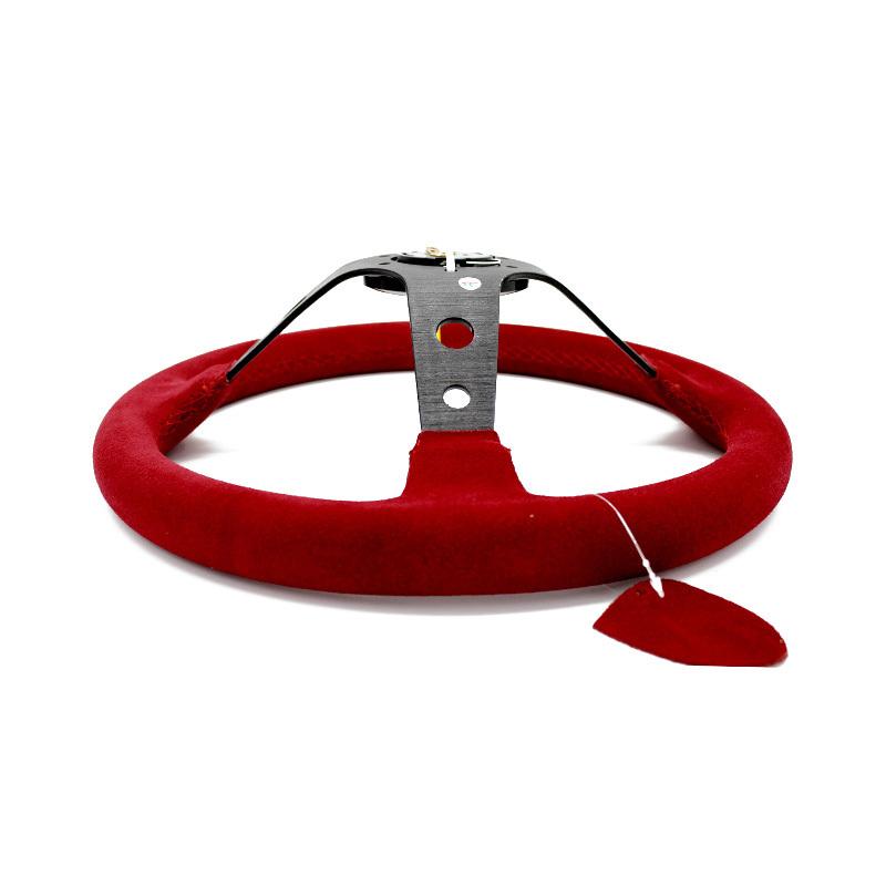 14 Inch 350mm Racing Drift Steering Wheel Suede Leather Deep Steering Wheel
