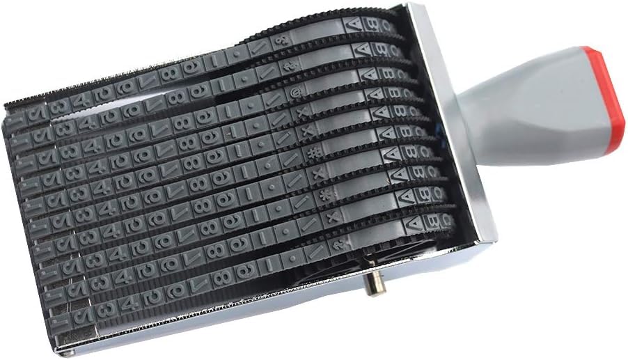 Sugarello 10-Piece Rolling Stamp Set, Alphabet Stamps, Numbers, Symbols, Rolling Stamp, Rotating Rubber Stamp, Letter Stamp, 26 English Letters, Rotat