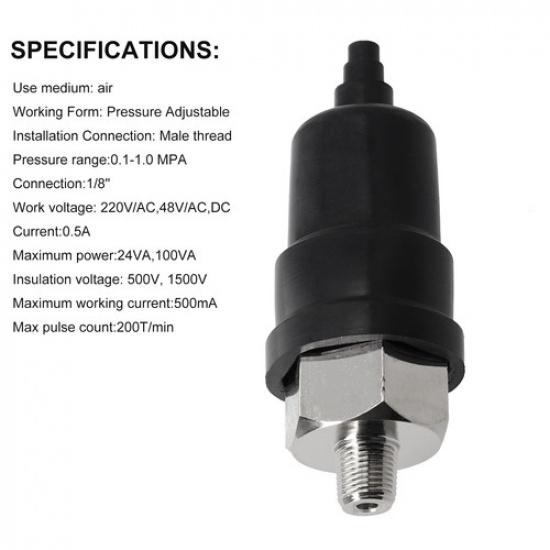 Switch Ressure Switch -5-60 Degree 220V/AC 48V/AC Control Switch Male Thread