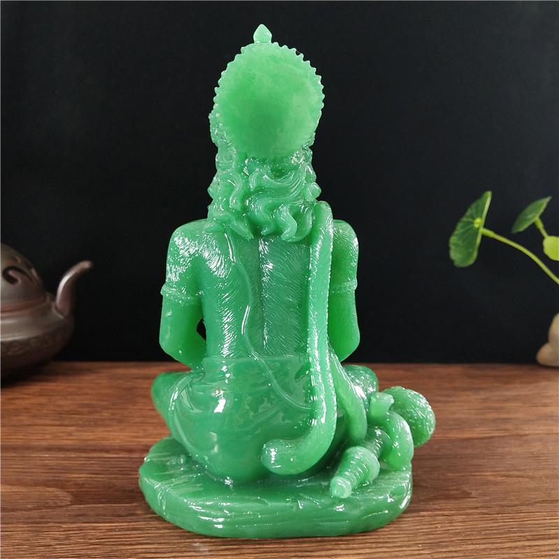 Jadefarbene Hanuman-Statue Hindu Ganesha Affengott Buddha Figur Skulptur Zimmer Büro Haus Dekoration Indien Feng Shui Handwerk