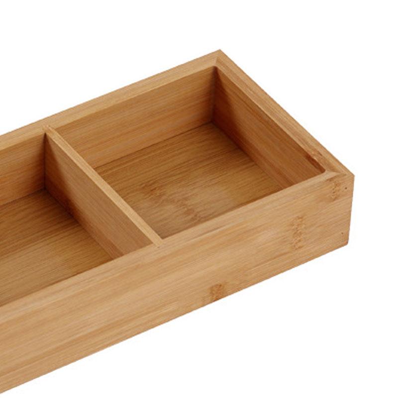 Divided Wooden Tray Multi Compartments Serving Tray for Hot Pot Restaurants Sushi Plate