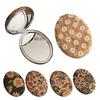 Vintage Bloemen Make-up Spiegel Draagbare Reis Dubbelzijdige Kaptafel Spiegel Vrouwen Meisjes Hoge Helderheid Zak Handheld Cosmetische Spiegel