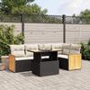 VidaXL Garden Lounge Set with Cushions 6 Pcs, Patio Sofas, Patio Furniture Set, Outdoor Furniture, Black 3273947