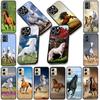 Cover for Samsung Galaxy A05 A06 A14 A50 A51 A52 A12 A13 A17 A70 A07 A25 A26 A56 A23 M53 Phone Case Wild Free Running Horse
