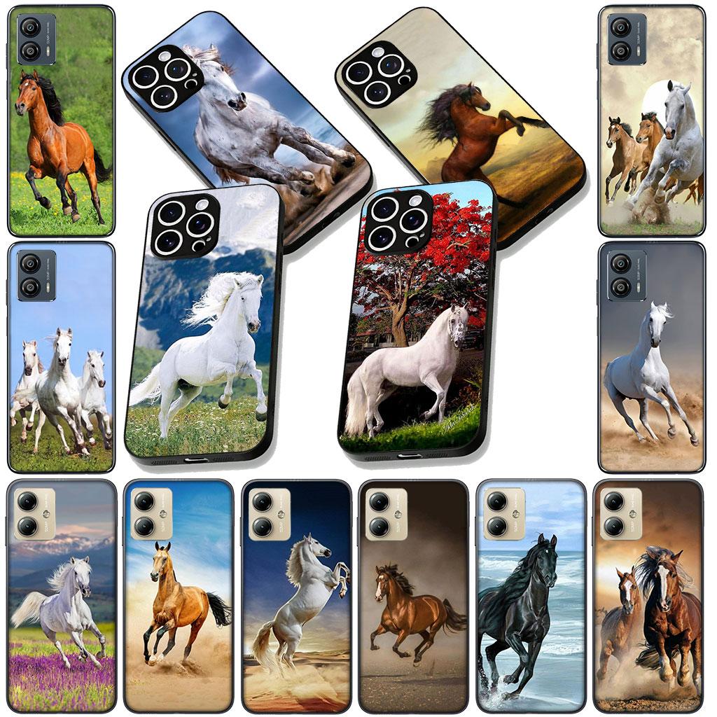 Cover for Samsung Galaxy A05 A06 A14 A50 A51 A52 A12 A13 A17 A70 A07 A25 A26 A56 A23 M53 Phone Case Wild Free Running Horse